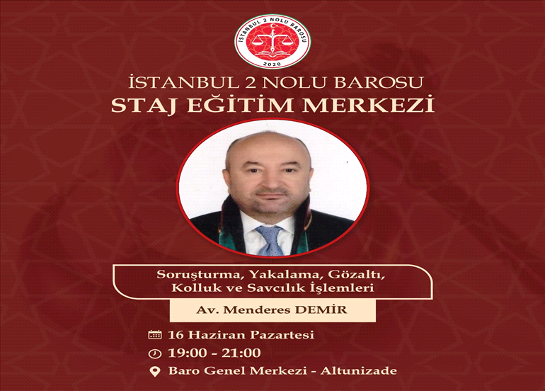 STAJ EĞİTİM MERKEZİNİN DÜZENLEDİĞİ EĞİTİME DAVET 