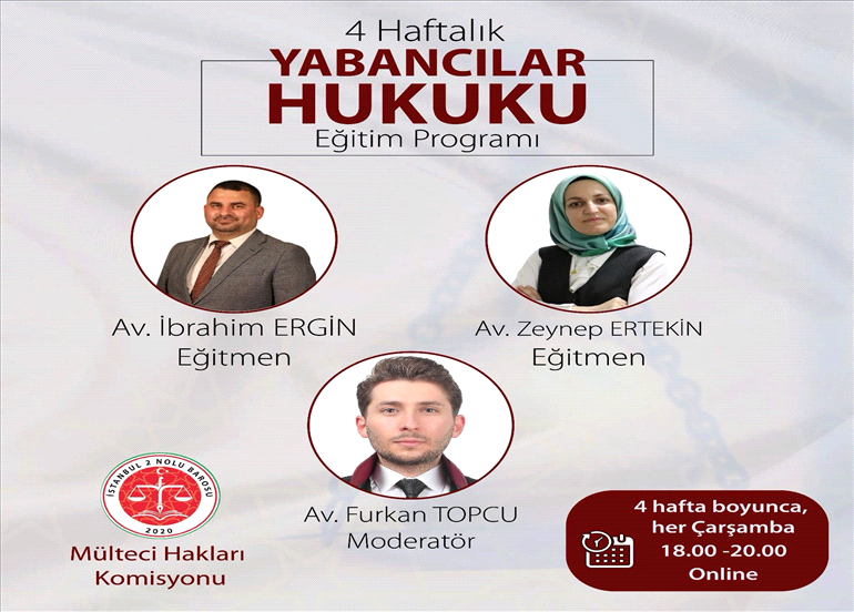 YABANCILAR HUKUKU EĞİTİMİNE DAVET