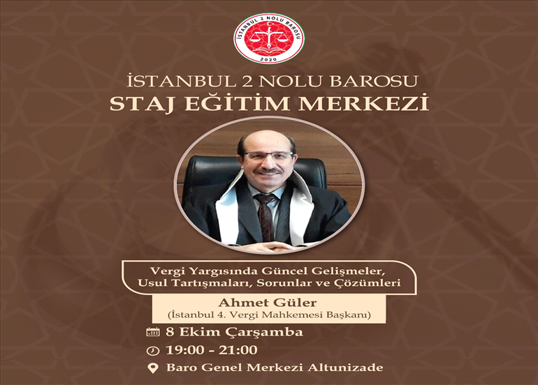 STAJ EĞİTİM MERKEZİNİN DÜZENLEDİĞİ EĞİTİME DAVET 