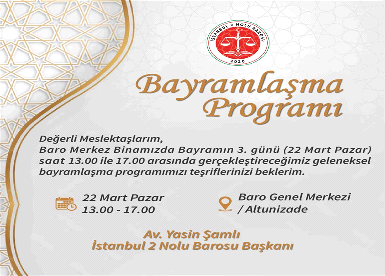 BAYRAMLAŞMA PROGRAMI